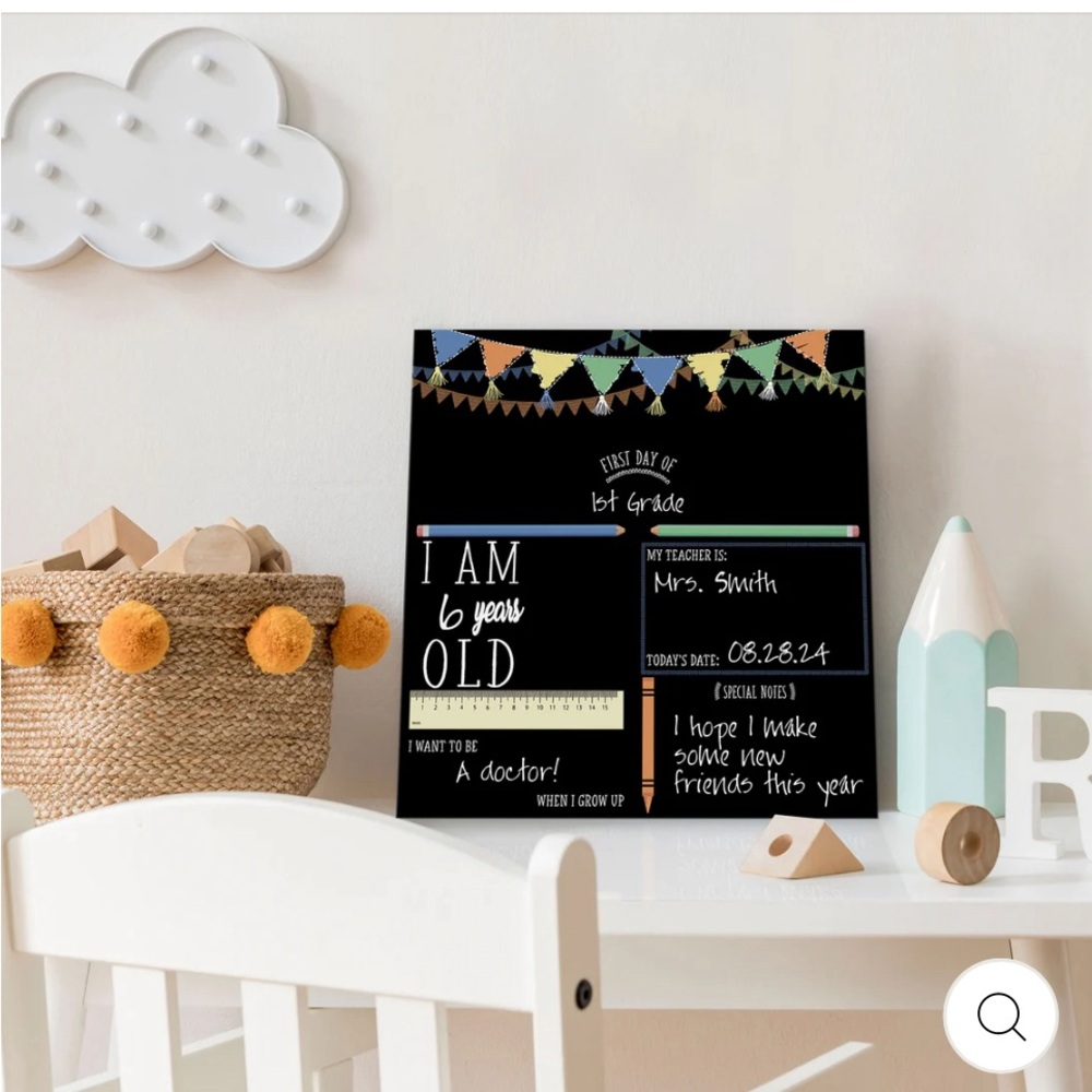 FIRST/LAST DAY OF SCHOOL BANNER CHALKBOARD